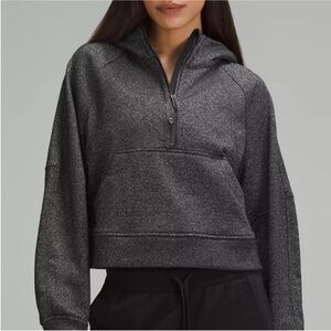 lululemon Scuba Oversized Half-Zip Hoodie Spark Black/Silver Metallic XL/XXL